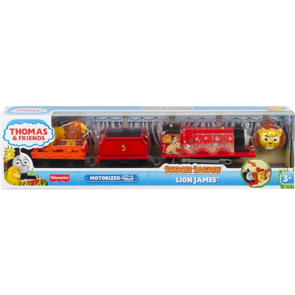 91cf2cd7-98f8-416d-aa5e-ea9383a51e55.jpg Locomotiva motorizata Thomas and Friends, Safari cu animalute, Lion James
