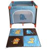 Tarc de joaca 93 x 93 x 78 Bebino Playard blue brown animals