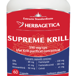 Supreme Krill Omega 3 Forte, 60 capsule, Herbagetica