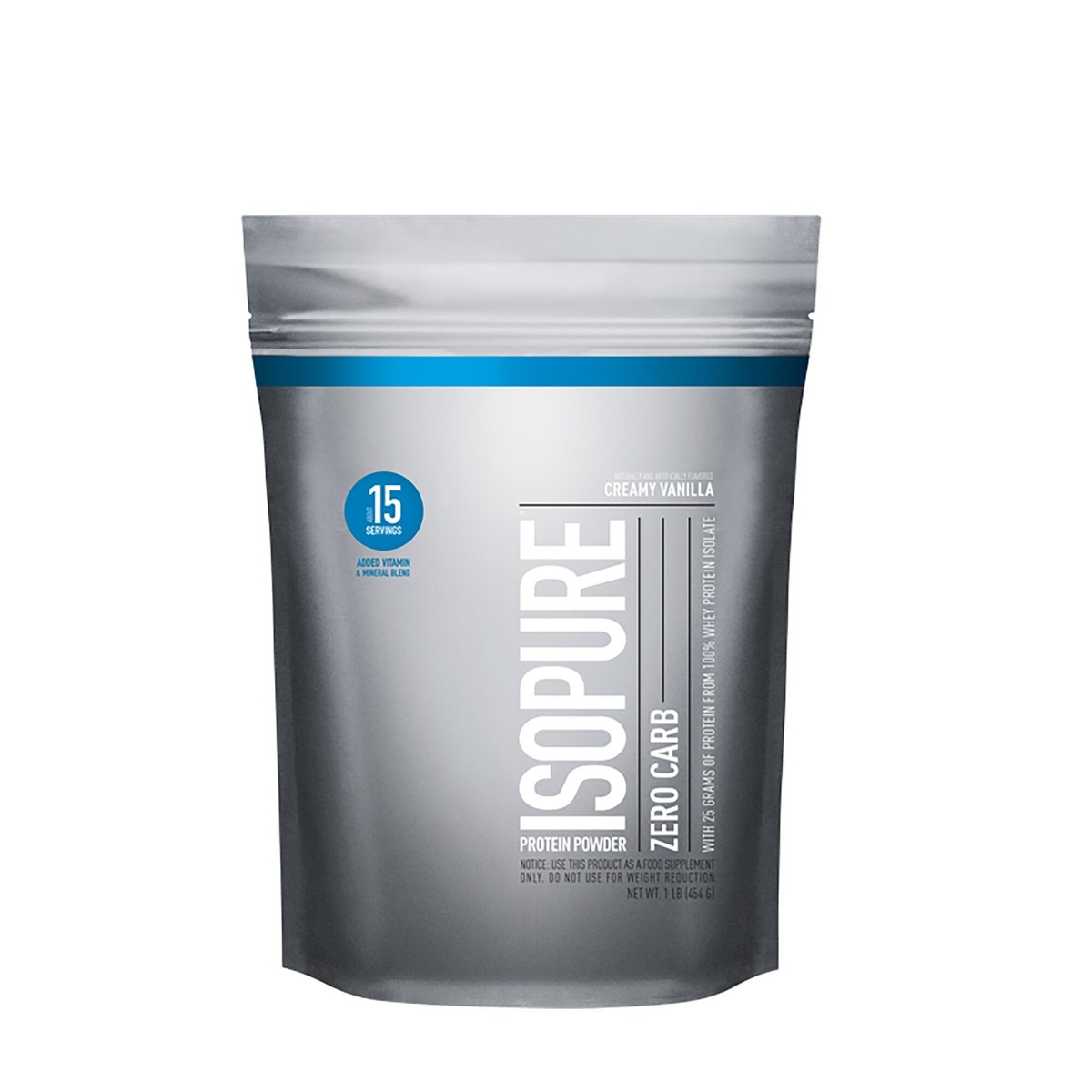 Proteina izolata din zer fara carbohidrati cu aroma de vanilie Zero Carb, 454g, Isopure