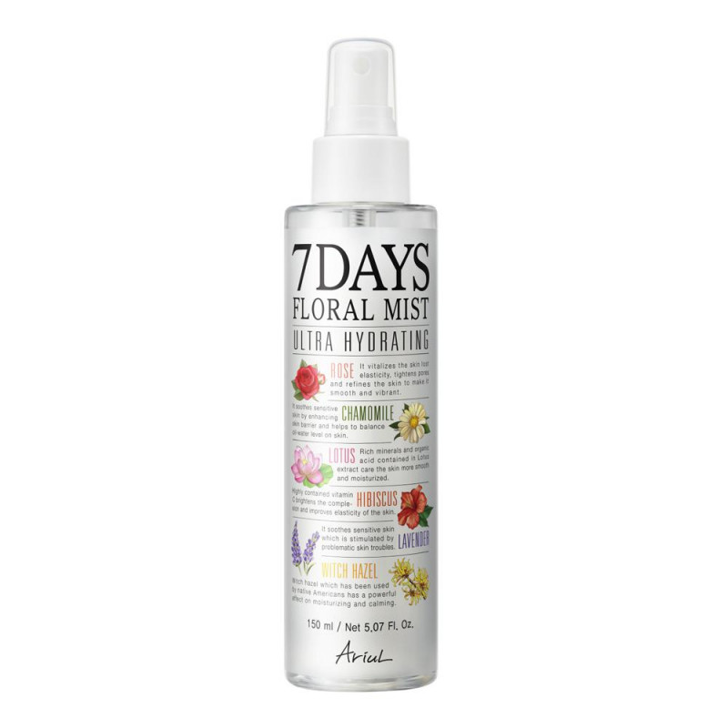 9b5a29ced1416_ariul-7-days-spray-de-fata-floral-150-ml.jpg Spray de fata pentru calmarea si echilibrarea tenului 7Days Floral Mist, 150ml, Ariul