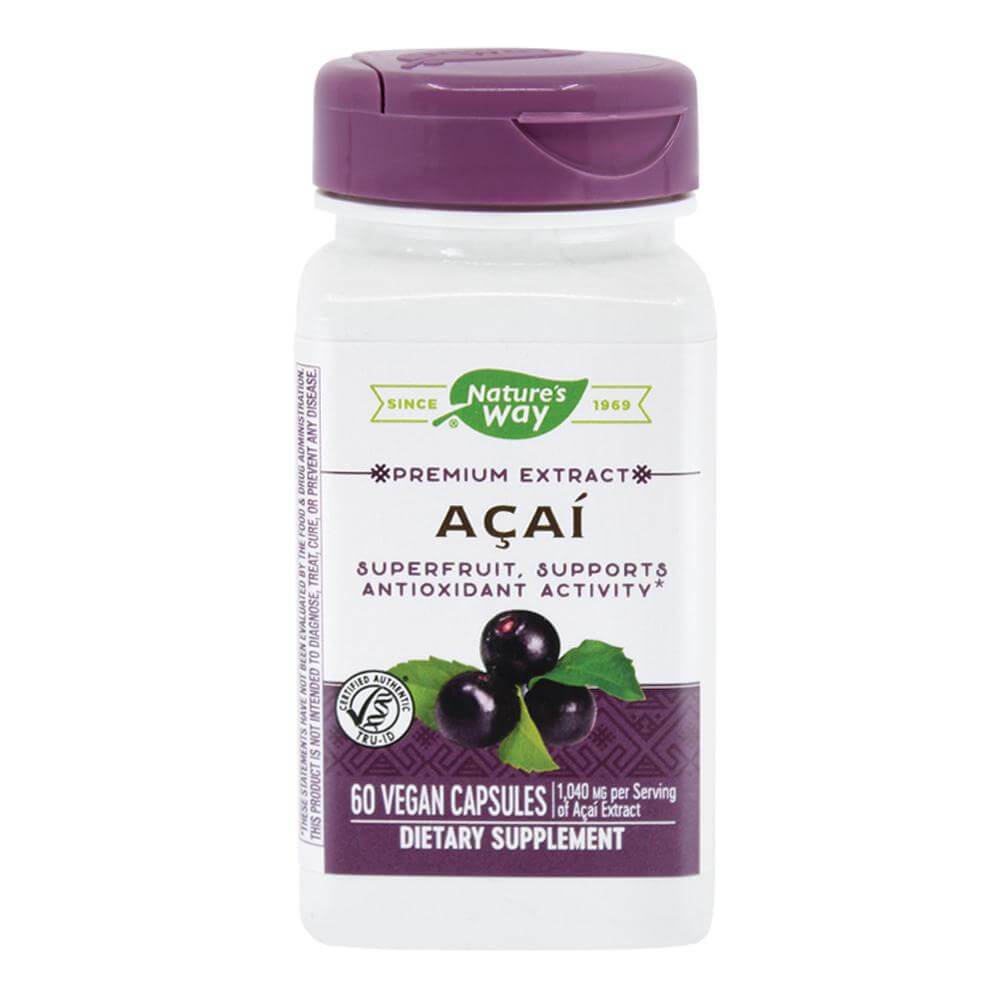 Acai SE 520mg 60 capsule vegetale (Vcaps) Nature's Way, natural, Secom