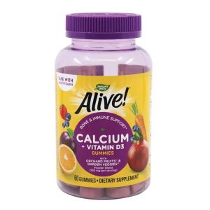 Alive! Calcium + D3 Gummies 60 jeleuri Nature's Way, Secom, natural