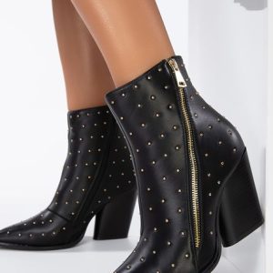 Botine cu toc Viona V3 Negre