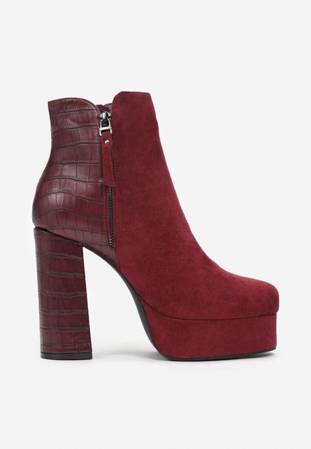 Botine cu toc Teana Grena