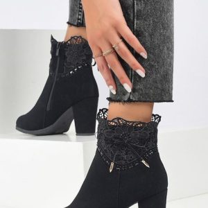 Botine cu toc Tender V1 Negre