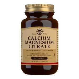 Calcium Magnesium Citrate (Minerale Citrat de calciu magneziu) 50 tablete, Solgar, natural