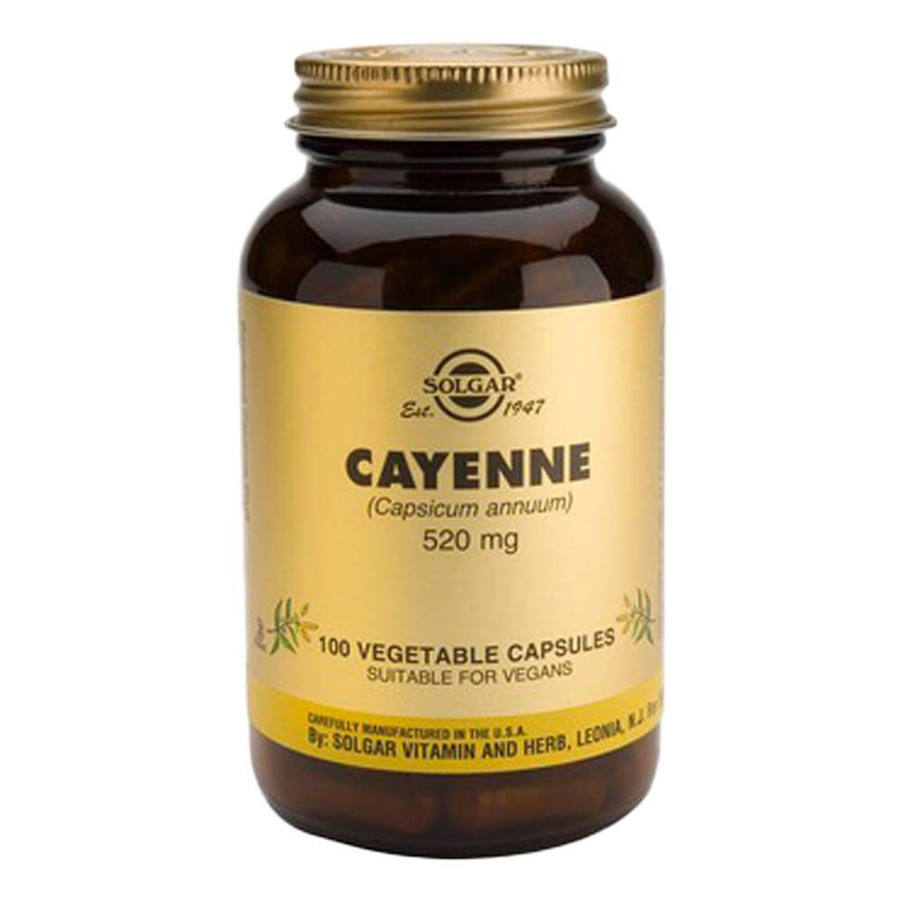 Cayenne (Ardei iute) 520mg 100 capsule, Solgar, natural