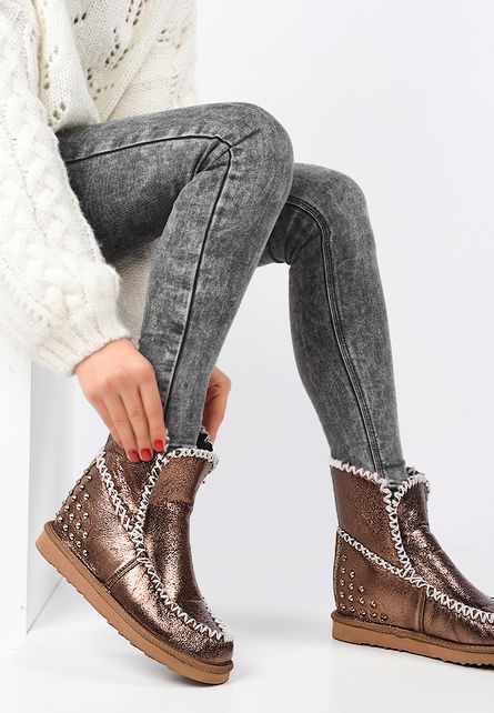 Cizme cu platforma Donna Bronze