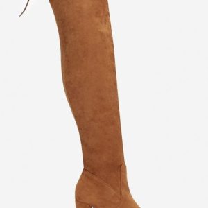 Cizme cu toc Desire Camel
