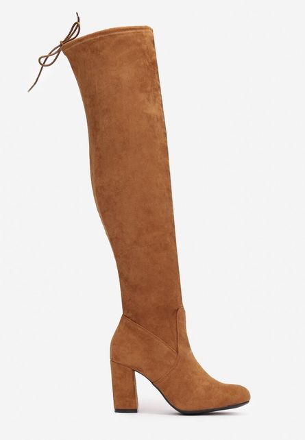 Cizme cu toc Desire Camel