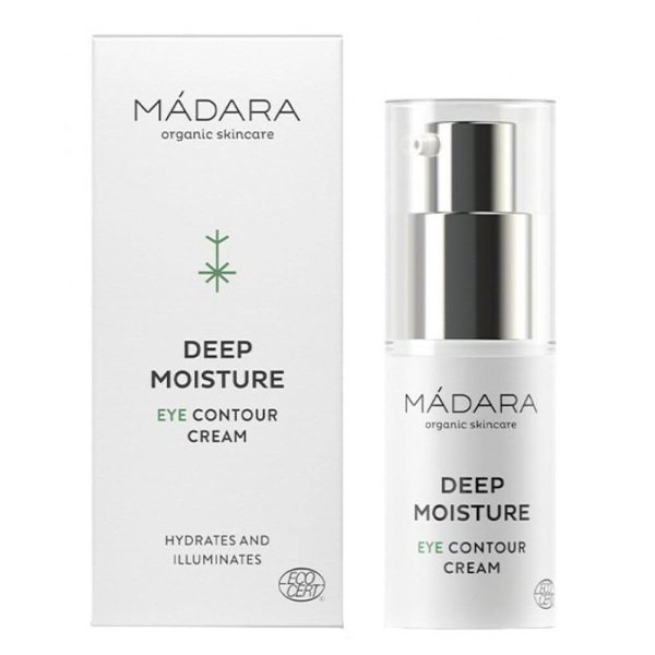 Crema pentru conturul ochilor DEEP MOISTURE pentru toate tipurile de ten Madara, bio, 15 ml