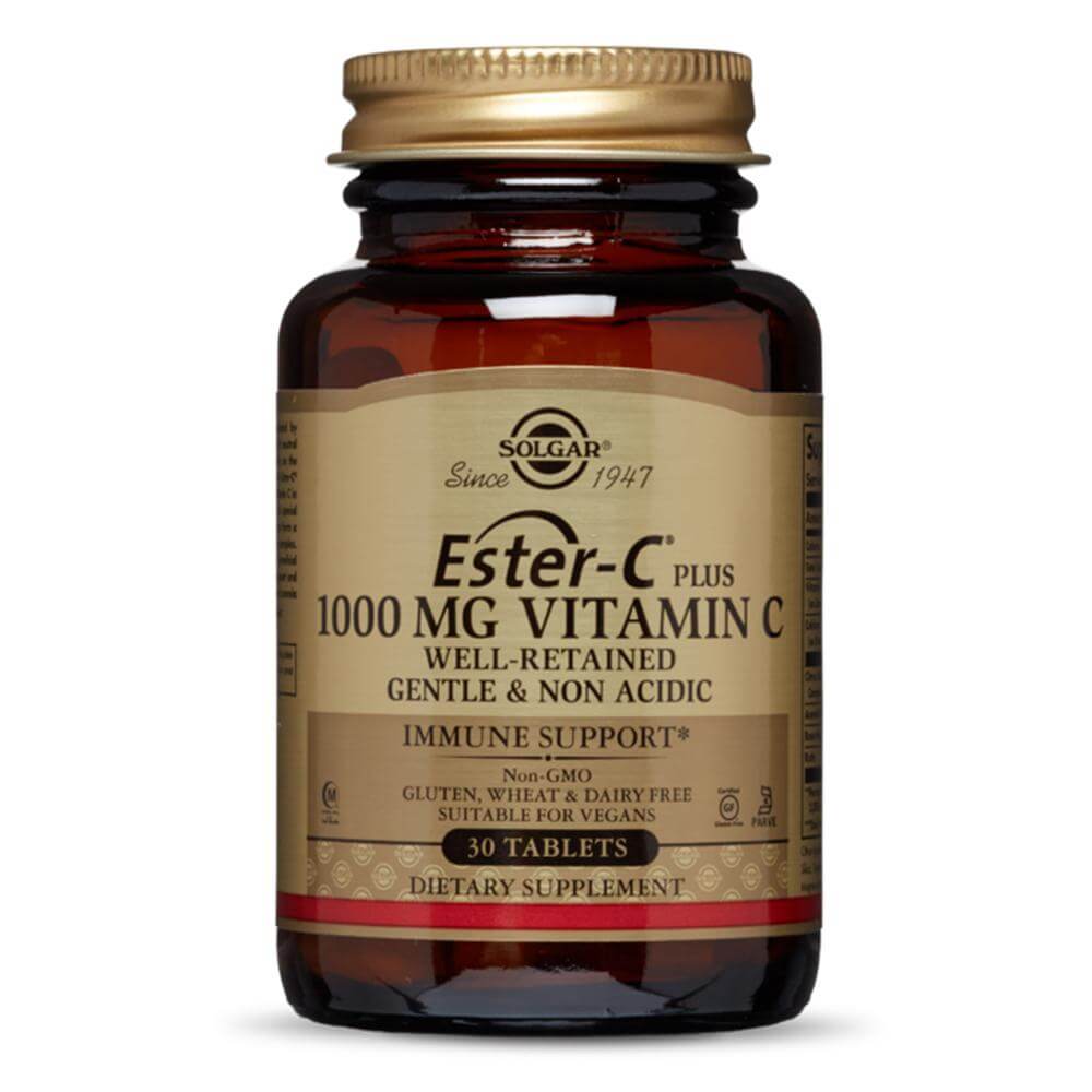 Ester-C Plus (Ascorbat de calciu/Vitamina C) 1000mg 30 tablete, Solgar, natural