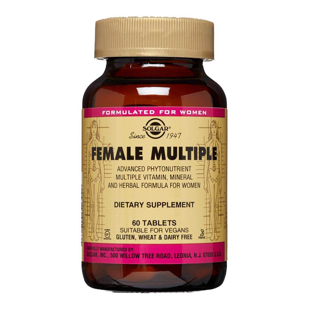 Female Multiple (Multivitamine si Minerale pentru femei) 60 tablete, Solgar, natural