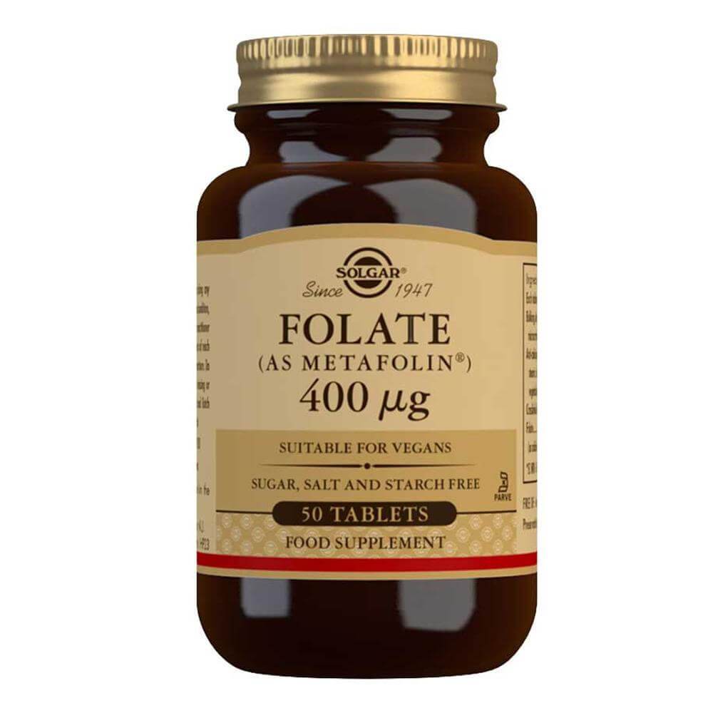 Folate (Folat/Metafolin) 400mcg 50 tablete, Solgar, natural