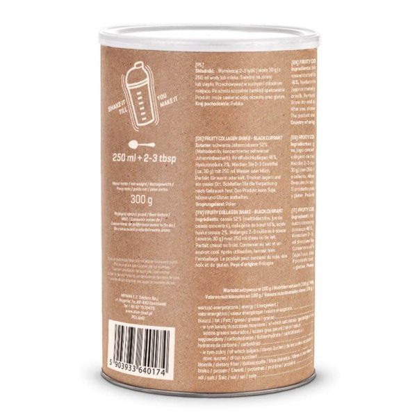 Fruity Collagen Shake cu coacaze negre Diet Food, 300 g, natural