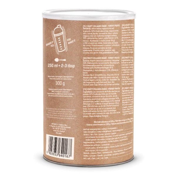Fruity Collagen Shake cu fructe de padure Diet Food, 300 g, natural