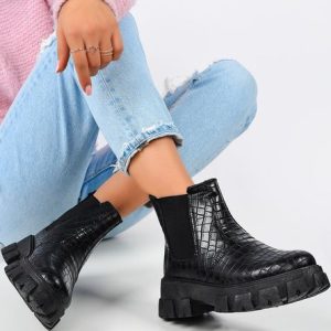 Ghete cu platforma Merlen Negre