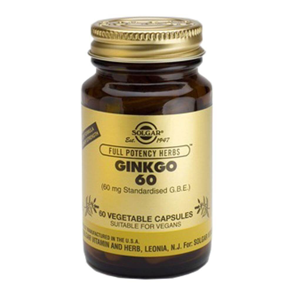Ginkgo 60 (Ginkgo Biloba) 60 capsule, Solgar, natural