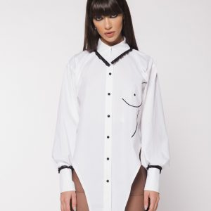 White embroidered shirt<span> - </span>M, White