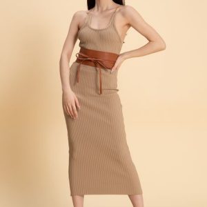 Rochie midi Hannelore Bej