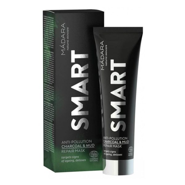 Mascaanti-poluarecucarbunesinamolSMARTMadara_60ml_j_tiny.jpg Masca anti-poluare cu carbune si namol SMART Madara, 60 ml, natural