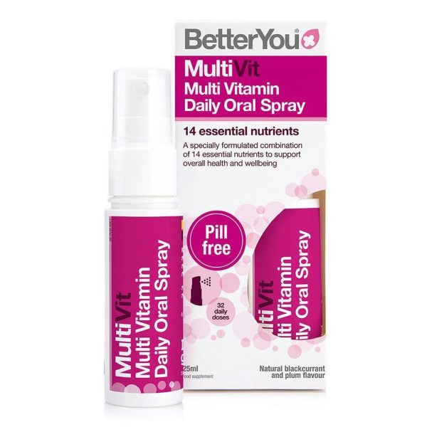MultiVit Spray Oral cu Multivitamine BetterYou, 48 doze zilnice, 25 ml, natural