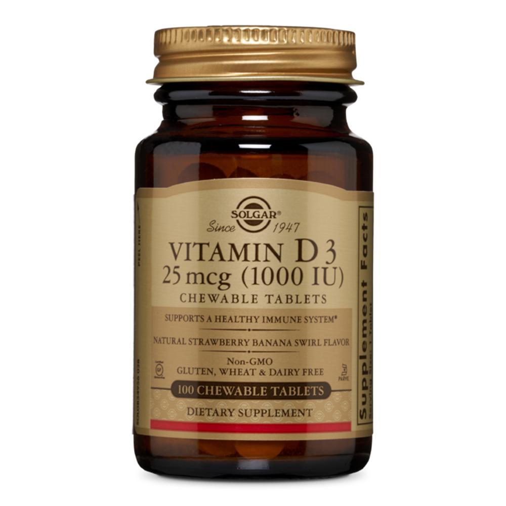 VitaminaD3_Colecalciferol_1000IU100tabletemasticabilearomate_Solgar_natural_j.jpg Vitamina D3 (Colecalciferol) 1000IU 100 tablete masticabile aromate, Solgar, natural