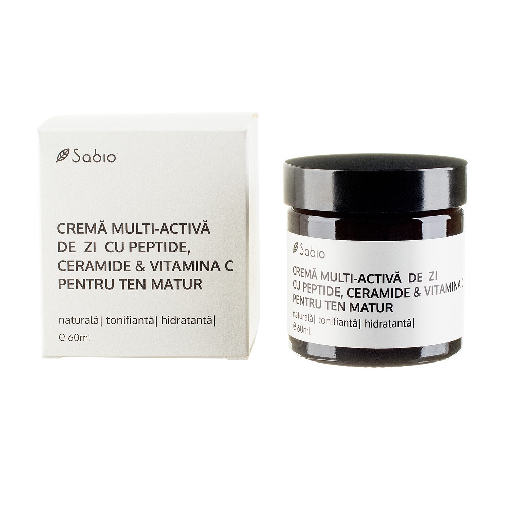 a8b09dbdded06_6425859806834.jpg Crema multi-activa de zi pentru ten matur cu peptide + ceramide si vitamina C, 60ml, Sabio