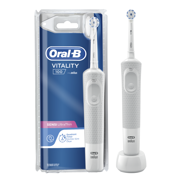 Periuta electrica Braun Vitality D100 Sensi Ultra Thin, 1 bucata, Oral-B