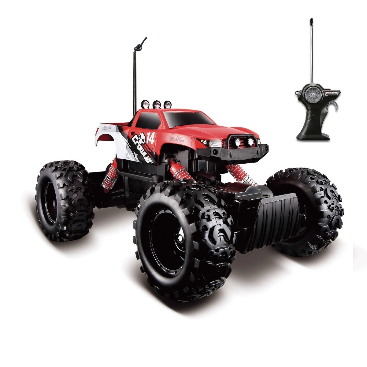 aswd.jpg Masinuta cu telecomanda Maisto Rock Crawler, Rosu, 1:18