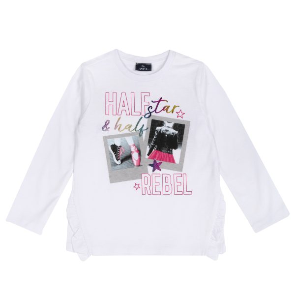 Bluza copii Chicco, alb cu model, 67156