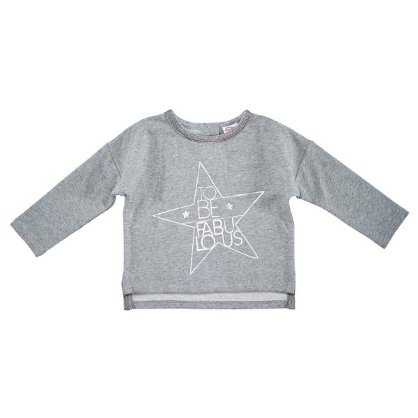Bluza copii Chicco, gri cu model, 74