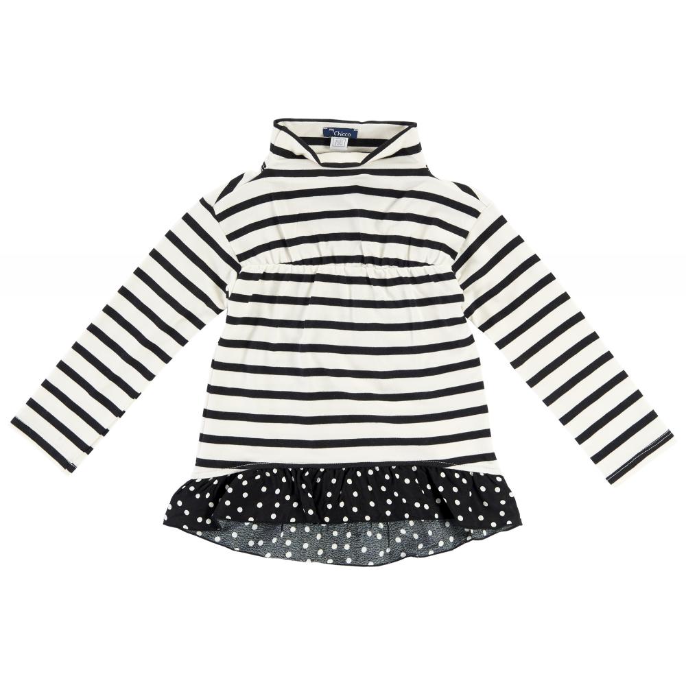 Bluza copii Chicco, maneca lunga, alb