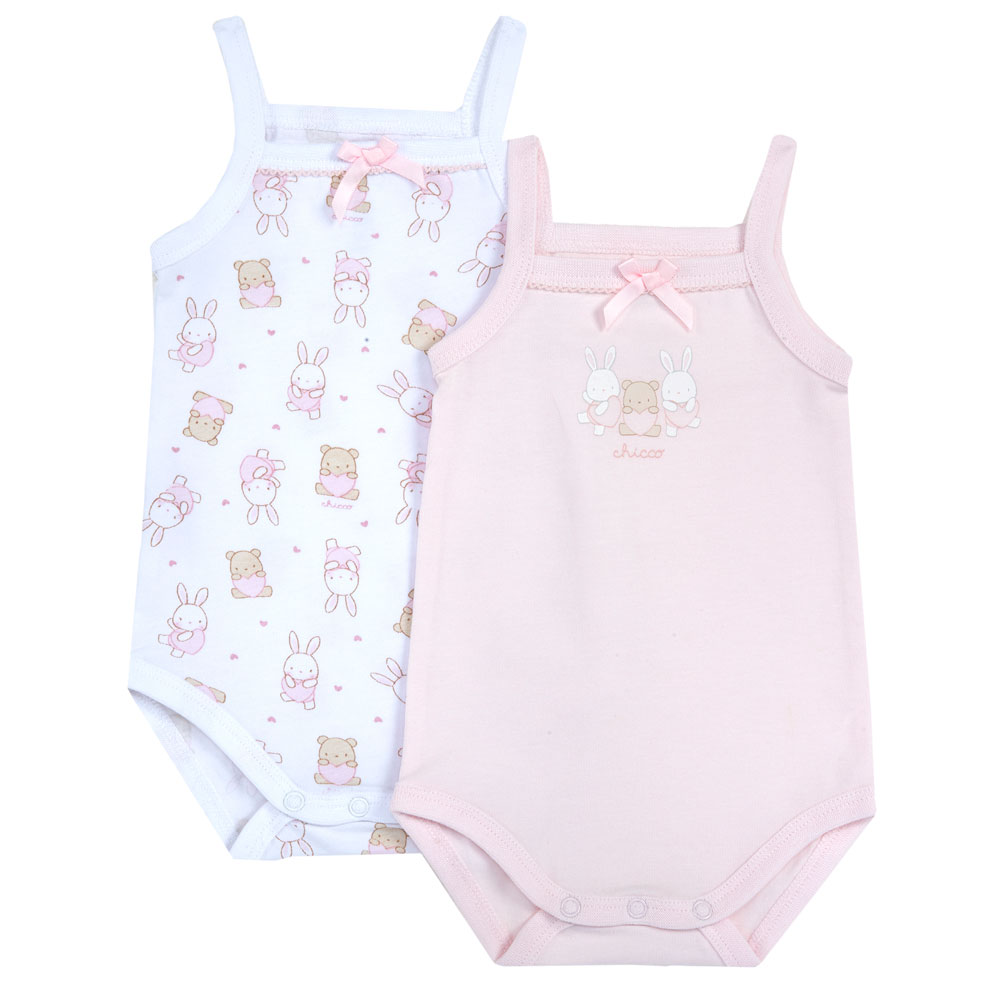 Body bebe Chicco, set 2 buc, roz, 11472
