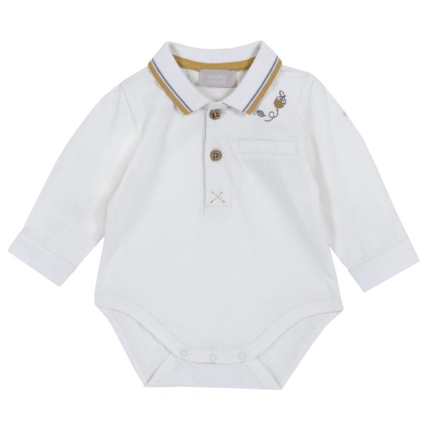 Body bebe Chicco, maneca lunga, alb, 25842