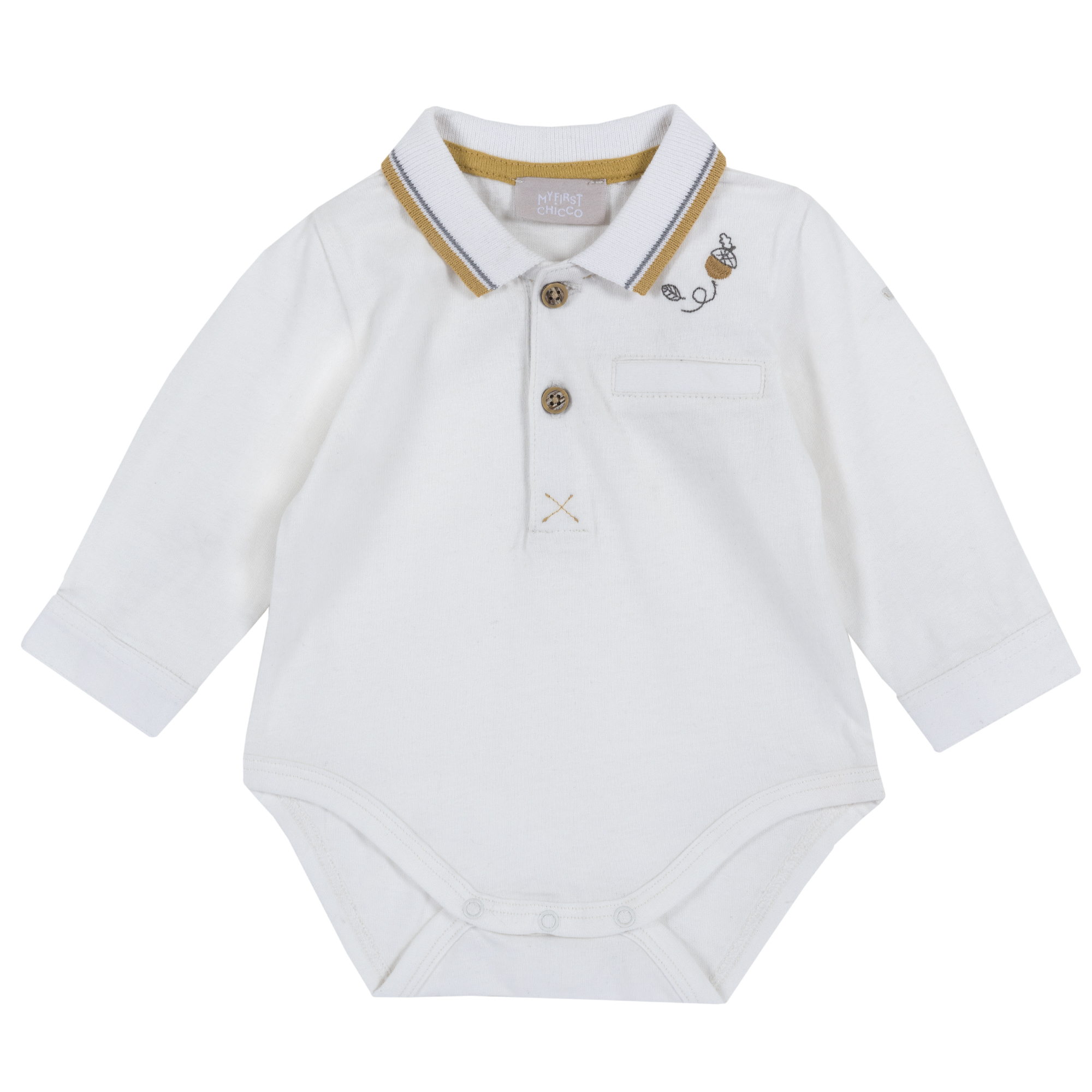 Body bebe Chicco, maneca lunga, alb, 25842