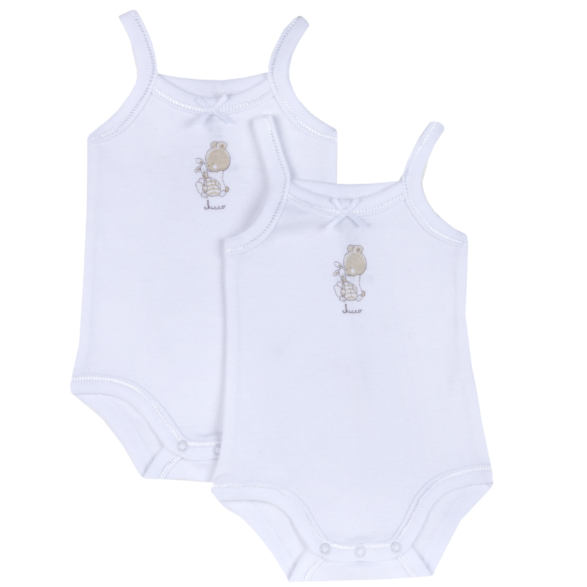 Body meieu copii Chicco, set 2 buc, alb, 11479