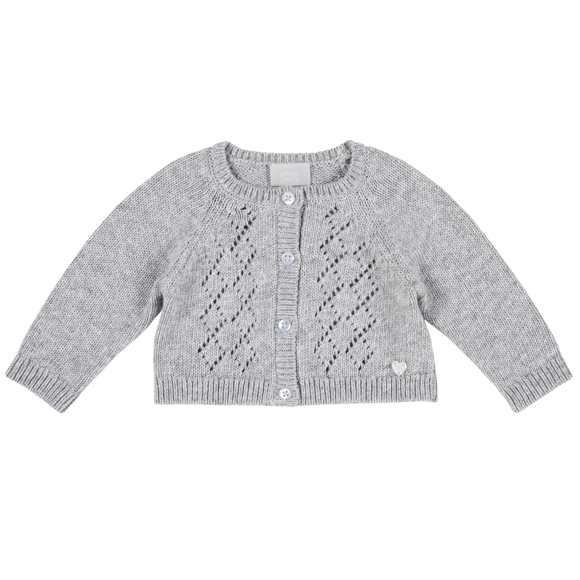 Cardigan copii Chicco, gri deschis
