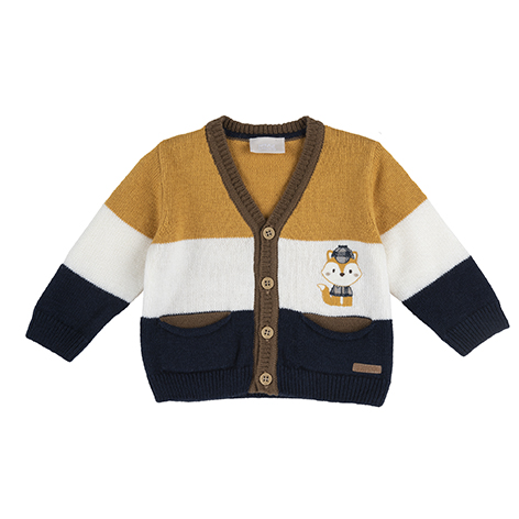 Cardigan copii tricotat Chicco, 09762-61MFCO, albastru inchis
