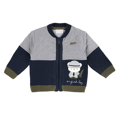 Cardigan Copii tricotat Chicco, 09780-61MFCI, albastru inchis