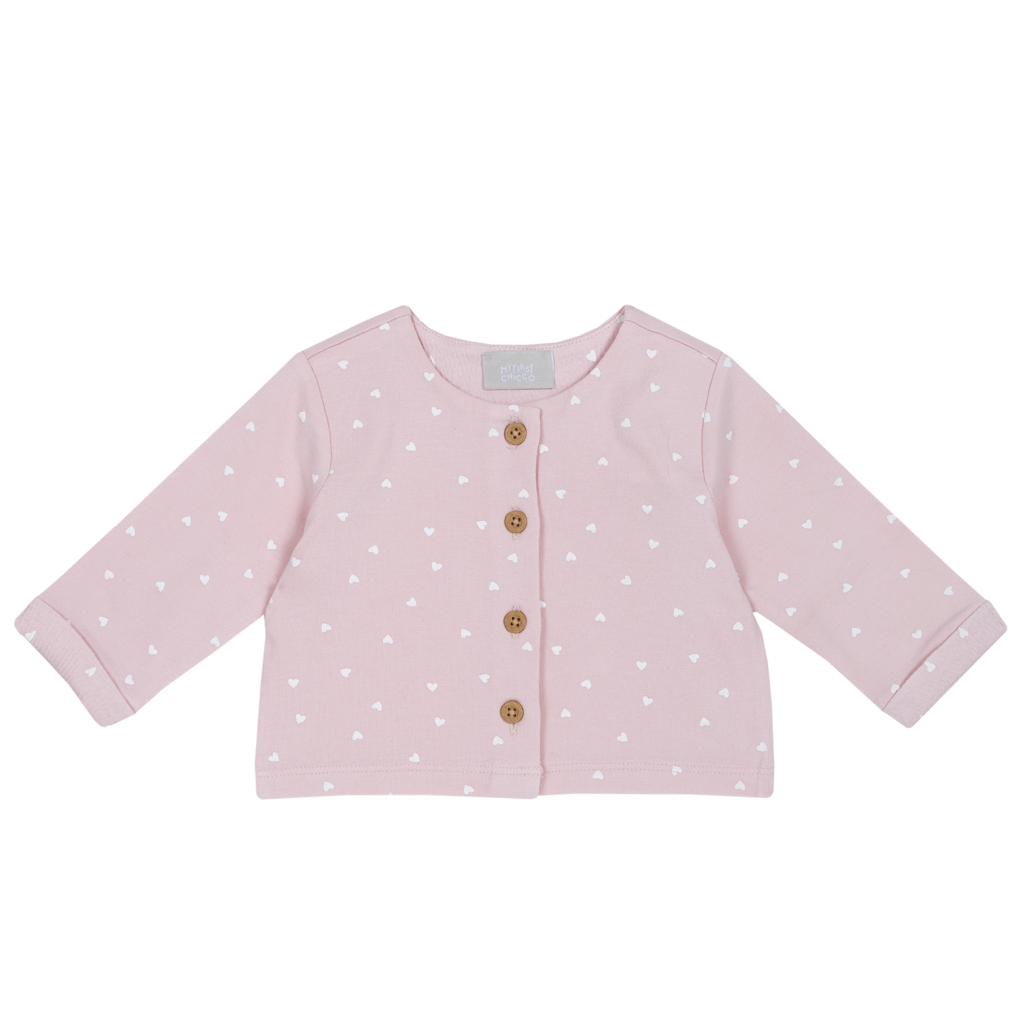 Cardigan copii Chicco, roz cu model, 09357