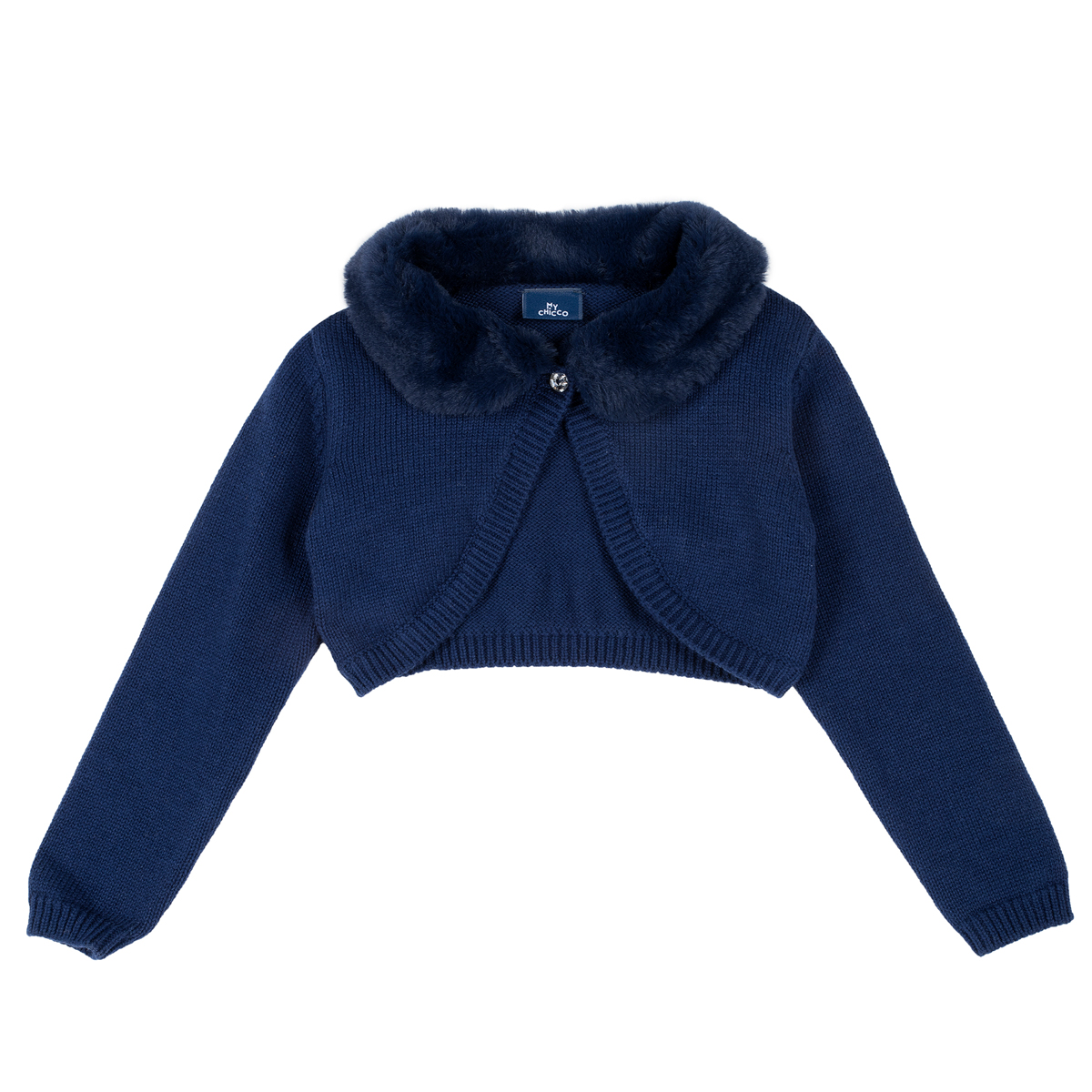 cardigan-tricotat-cu-blana-116_27694_1_1565786746.jpg Cardigan-bolero copii Chicco, tricotat, blanita artificiala, 09358-