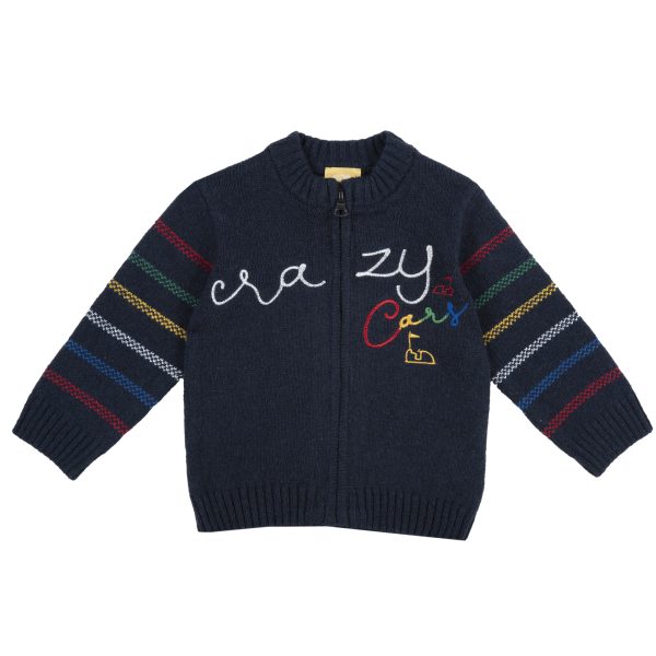 Cardigan copii Chicco, tricotat, albastru, 96128