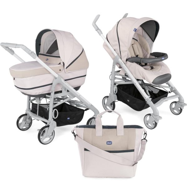 Carucior 2 in 1 Chicco Duo Love UP, carucior si landou, Beige, 0luni+