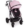 Carucior combinat Kikka Darling 2019 pink black ribbon