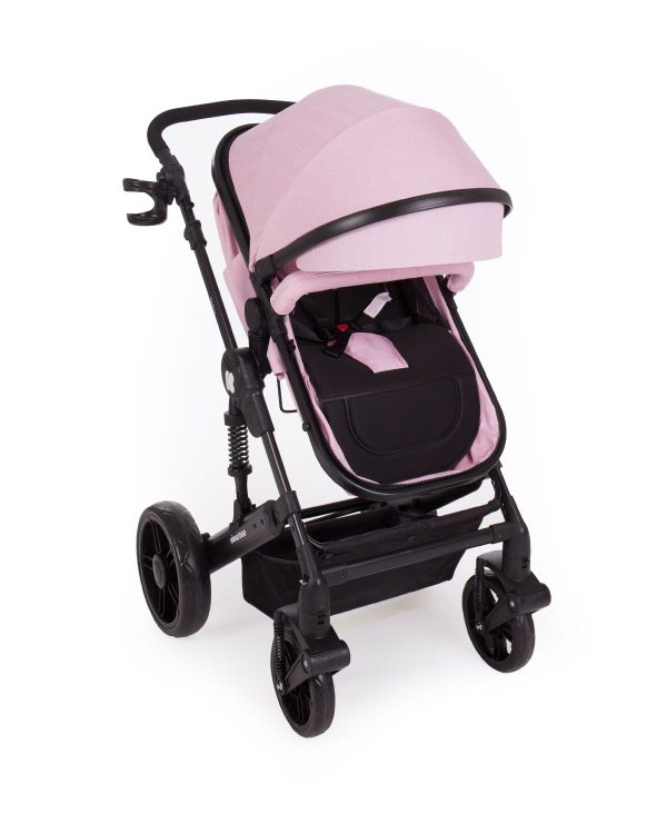 Carucior combinat Kikka Darling 2019 pink black ribbon