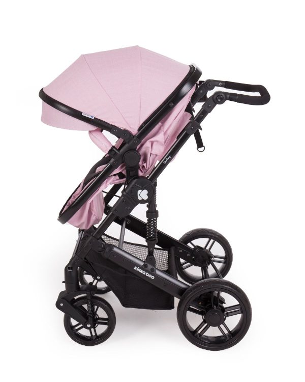 Carucior combinat Kikka Darling 2019 pink black ribbon
