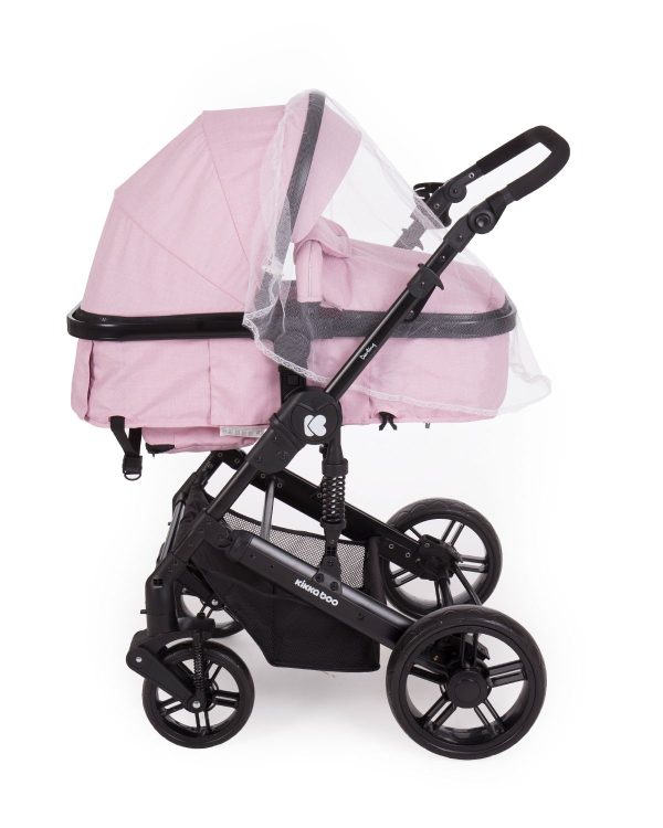 Carucior combinat Kikka Darling 2019 pink black ribbon