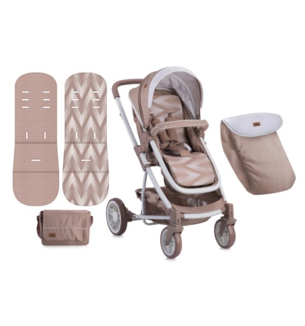 Carucior combinat Lorelli S-500 cu acoperitoare picioare Beige